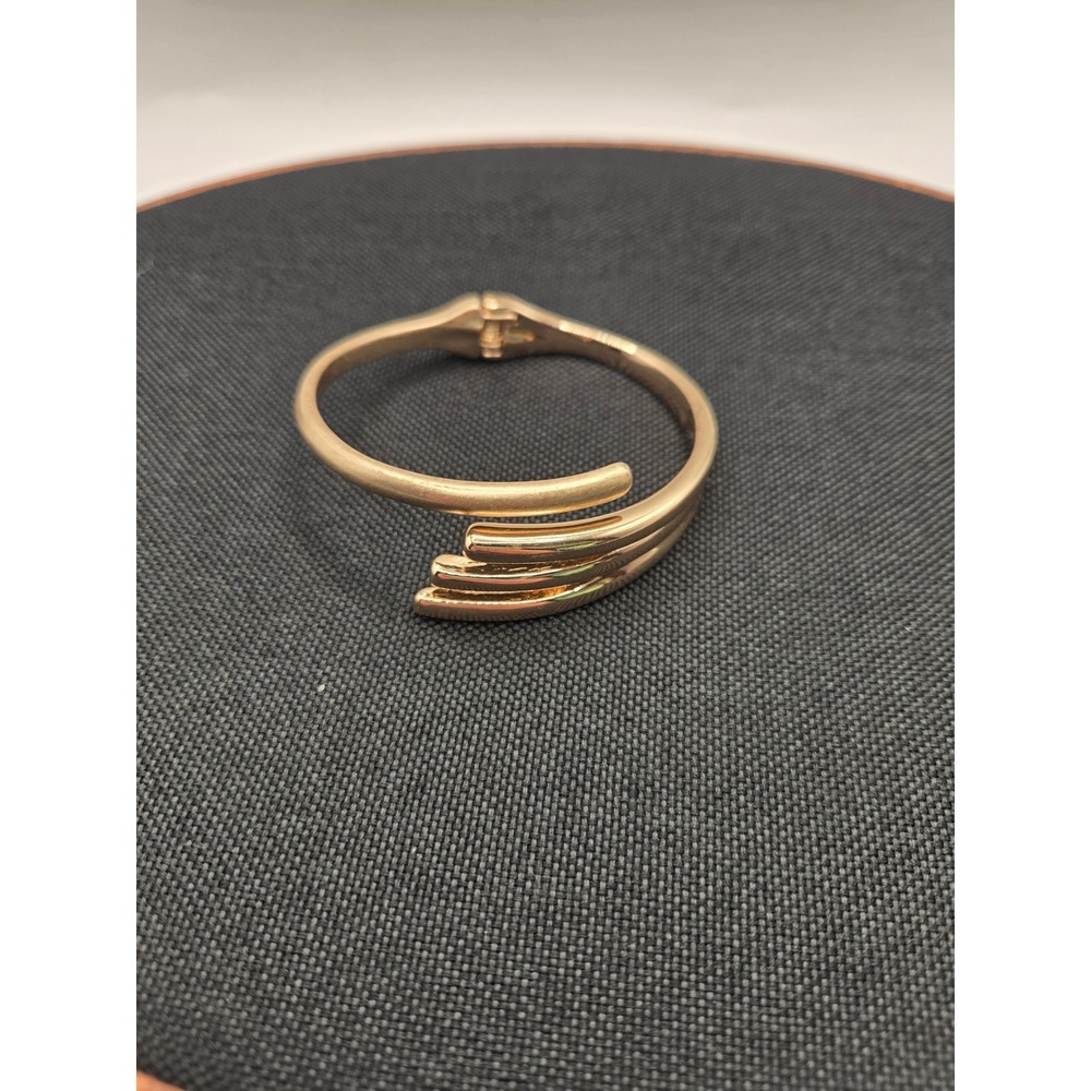 RLM Soho Robert Lee Morris Gold Tone Bypass Hinge Bangle Bracelet